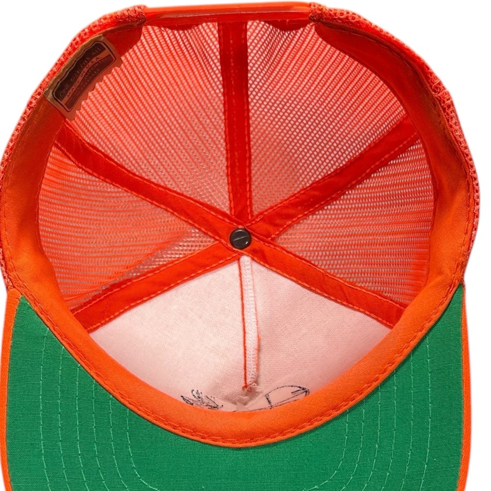 Vintage Buck Fever Hunting Hat | Blaze Orange Deer Snapback Trucker Cap‎ USA - Picture 10 of 11